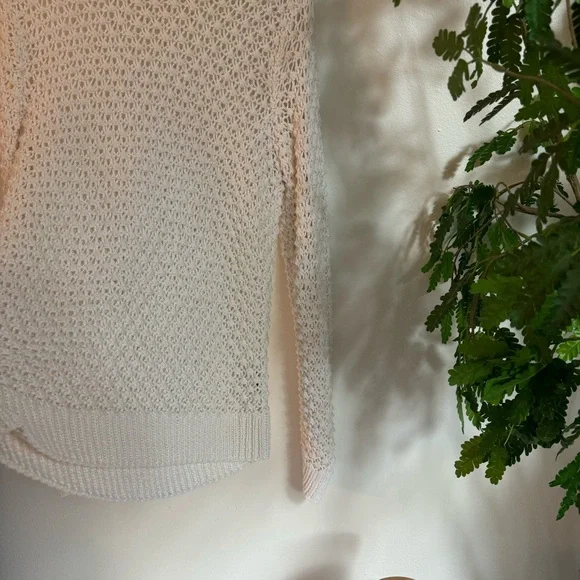 Jenni Kayne Cream Crew Neck Sweater - Picture 2 of 5